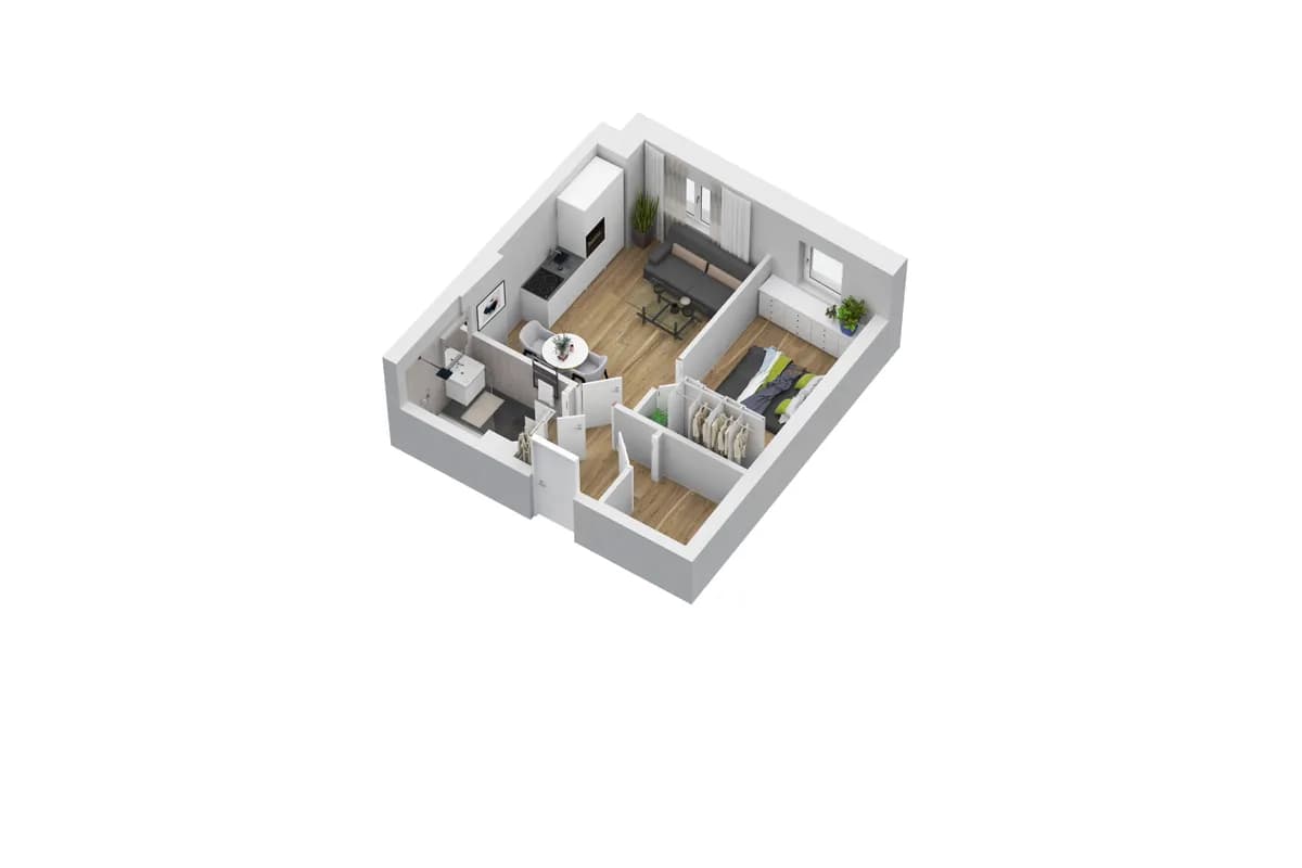 Wohnung mieten in Gänserndorf – 35,17 m², € 617 – Bild 2 von 2