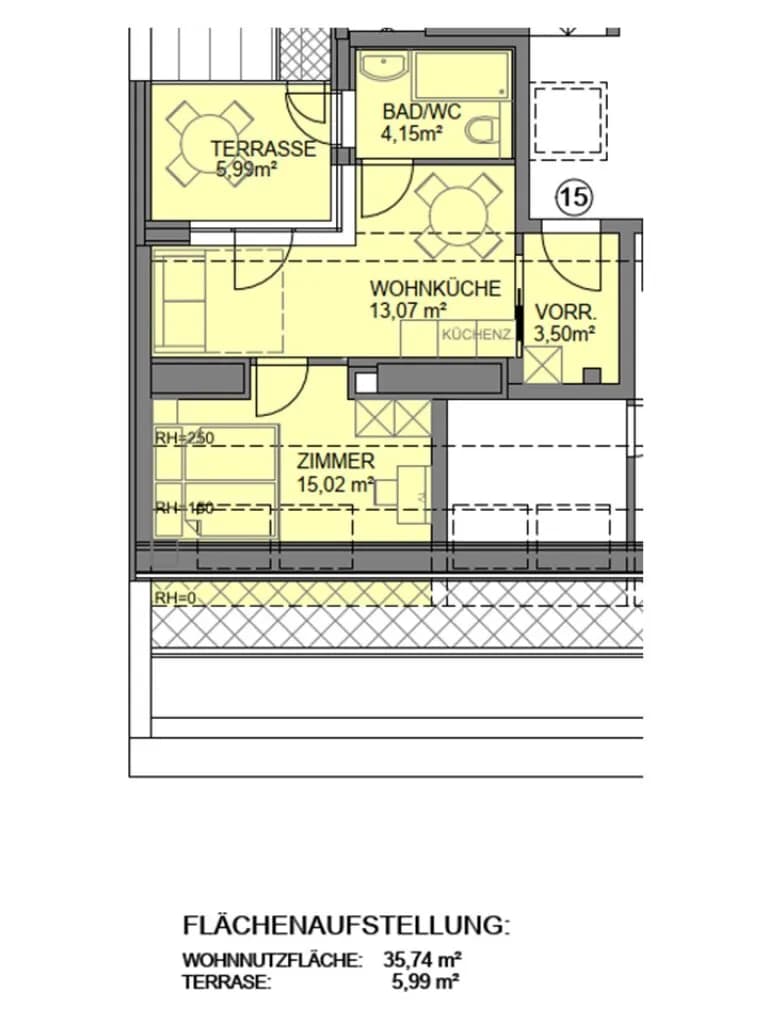 2-Zimmer-Wohnung kaufen in Wien – 35,74 m², € 275.000 – Bild 11 von 12