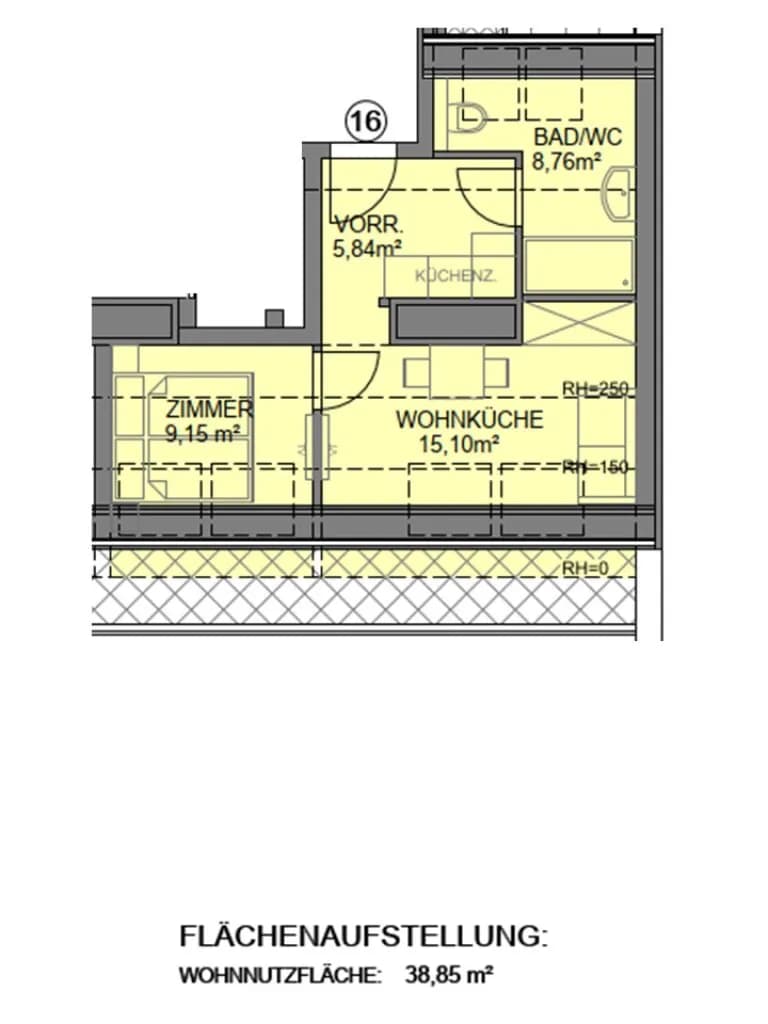 2-Zimmer-Wohnung kaufen in Wien – 38,85 m², € 269.000 – Bild 9 von 10