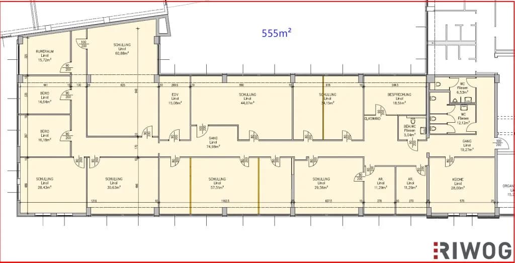 18-Zimmer-Gewerbeimmobilie mieten in Wien – 555 m², € 7.493 – Bild 7 von 7