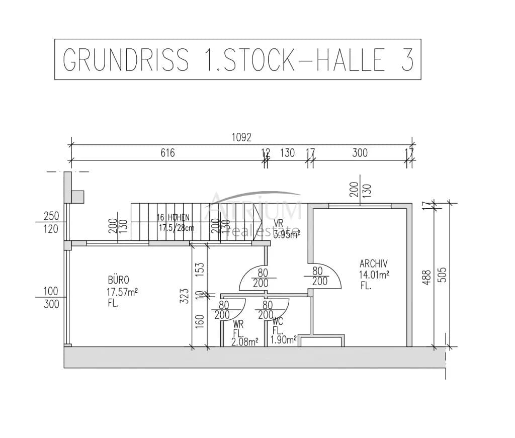 5-Zimmer-Gewerbeimmobilie mieten in Baden – 850 m², € 6.300 – Bild 10 von 11