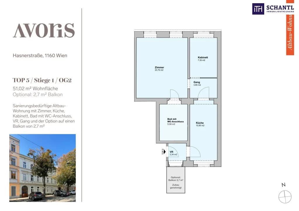 2-Zimmer-Wohnung kaufen in Wien – 51,02 m², € 199.000 – Bild 25 von 26