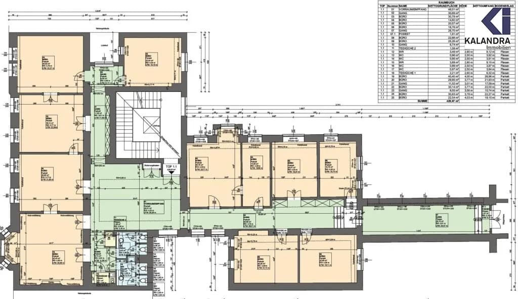 10-Zimmer-Gewerbeimmobilie mieten in Wien – 430 m², € 8.193 – Bild 22 von 22