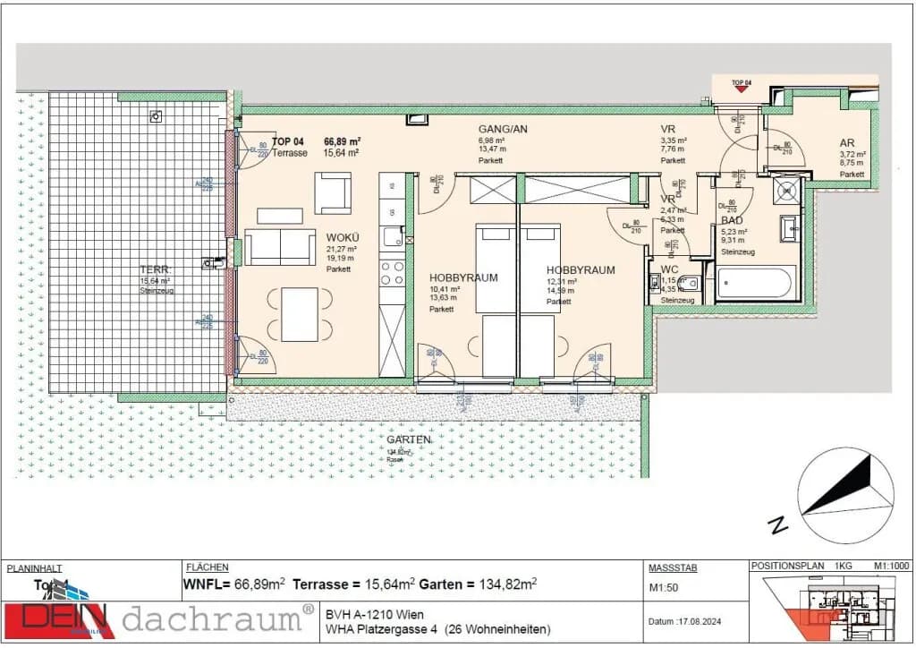 3-Zimmer-Wohnung kaufen in Wien – 66,89 m², € 399.000 – Bild 9 von 9