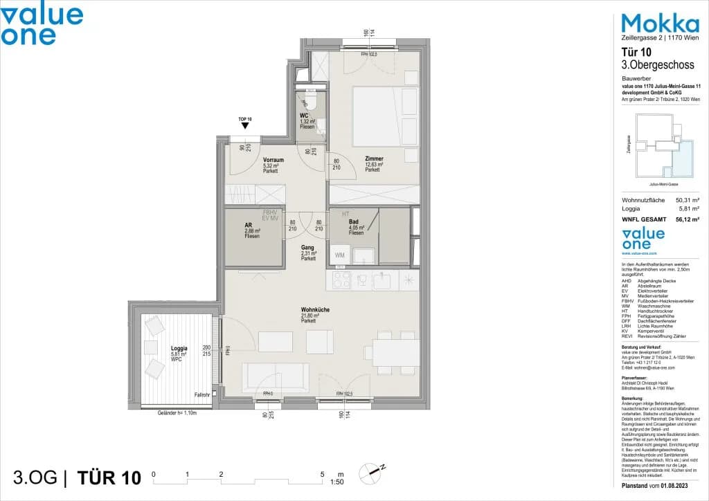 2-Zimmer-Wohnung kaufen in Wien – 50,31 m², € 430.000 – Bild 19 von 19