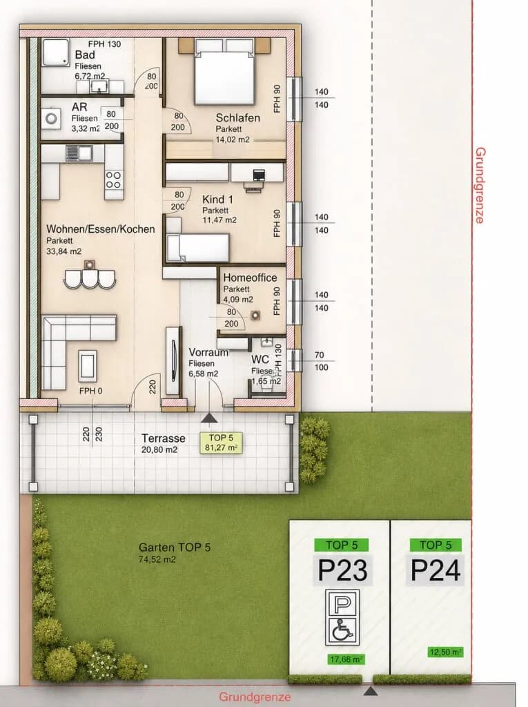 3-Zimmer-Wohnung kaufen in Leibnitz – 81,67 m², € 259.000 – Bild 27 von 27