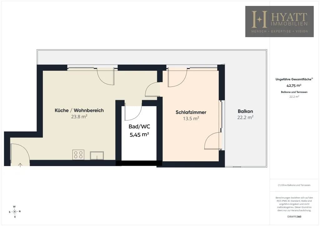 2-Zimmer-Wohnung kaufen in Wien – 42,24 m², € 308.000 – Bild 11 von 11