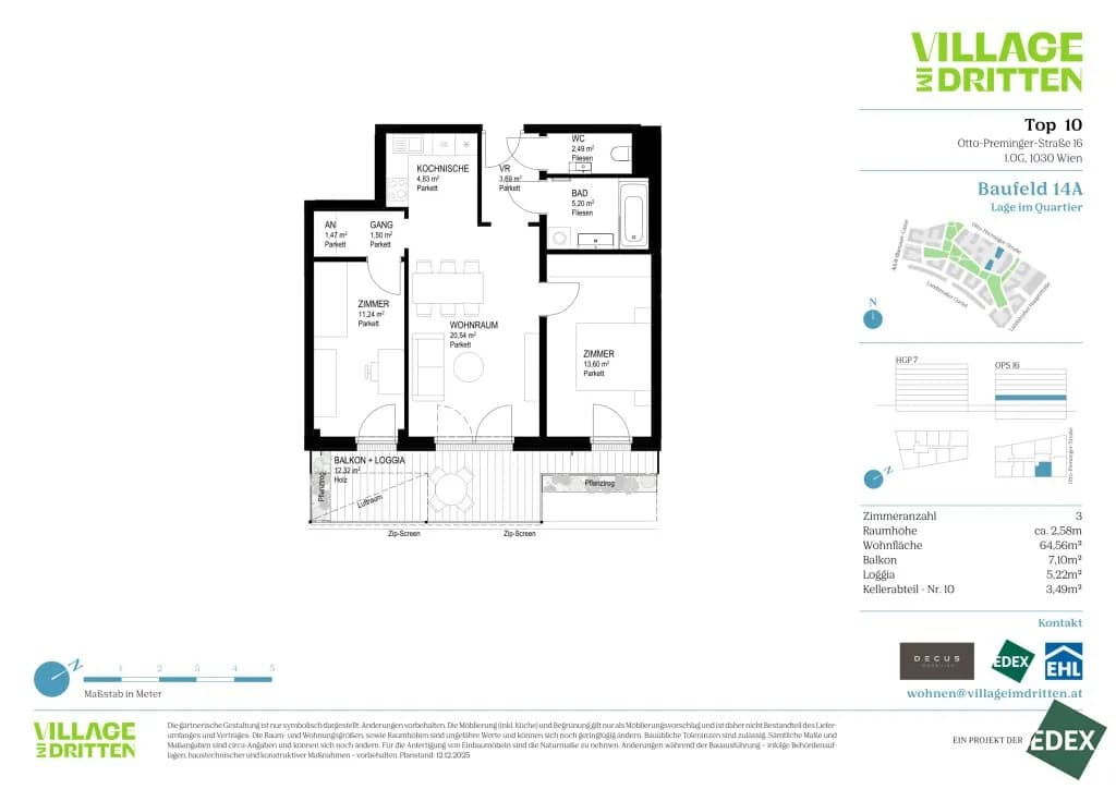 3-Zimmer-Wohnung kaufen in Wien – 64,56 m², € 458.100 – Bild 11 von 11