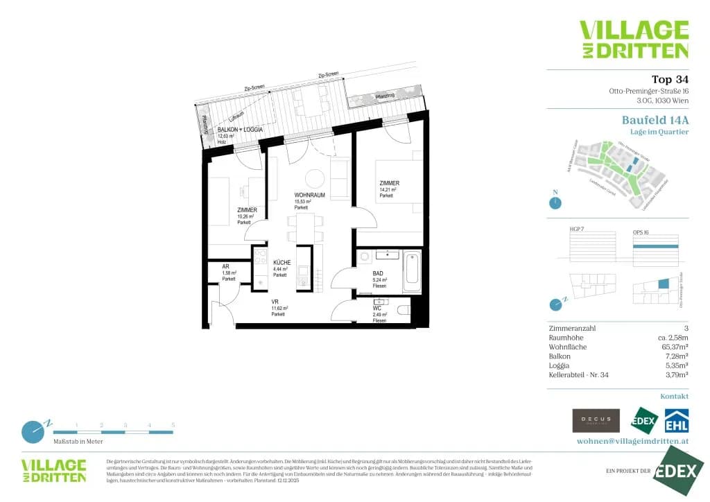 3-Zimmer-Wohnung kaufen in Wien – 65,37 m², € 499.500 – Bild 11 von 11