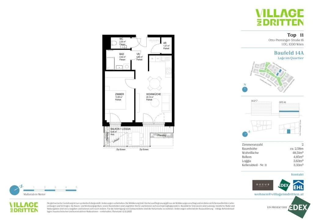 2-Zimmer-Wohnung kaufen in Wien – 48,51 m², € 378.000 – Bild 11 von 11