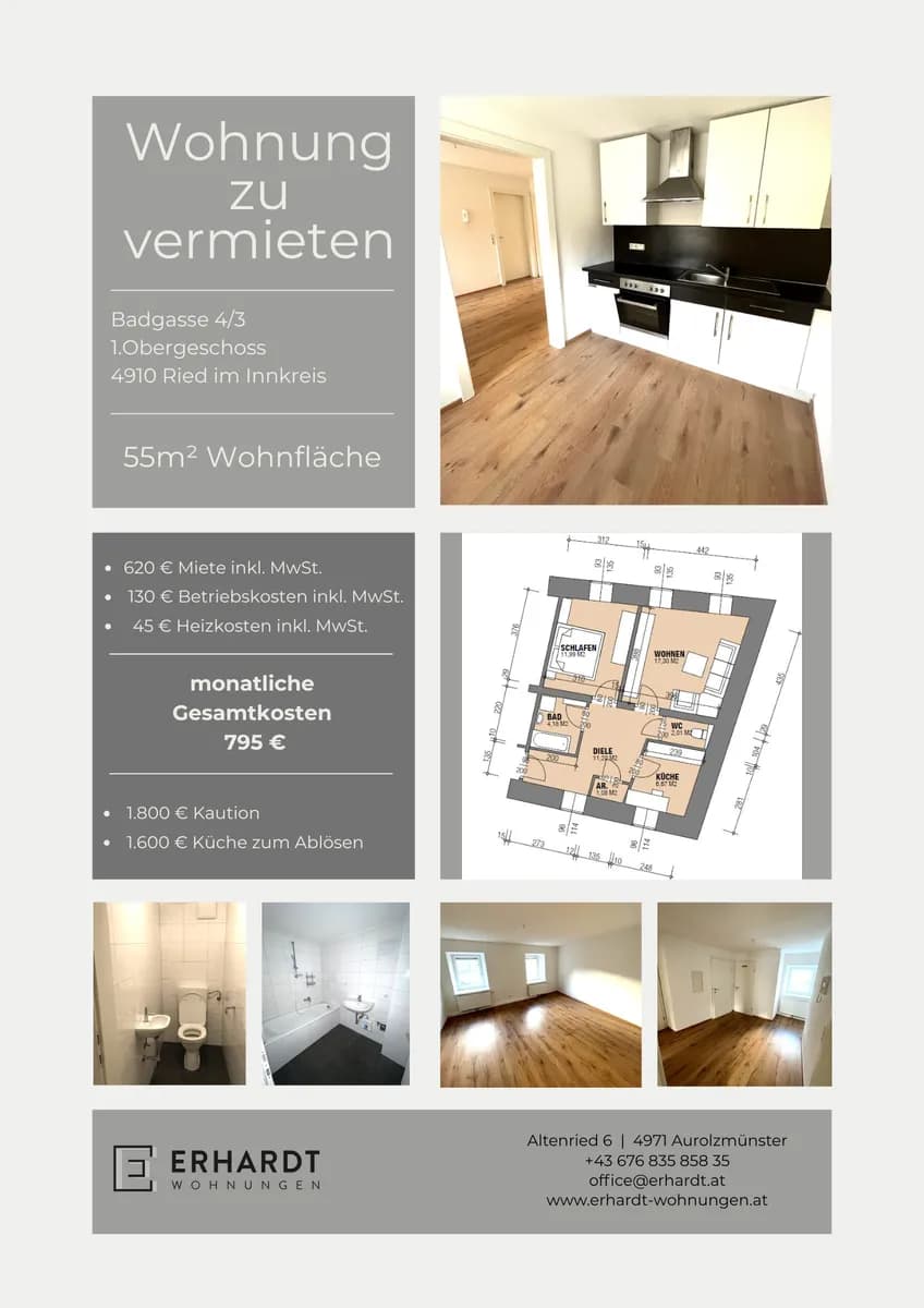 3-Zimmer-Wohnung mieten in Ried im Innkreis – 55 m², € 795 – Bild 6 von 6