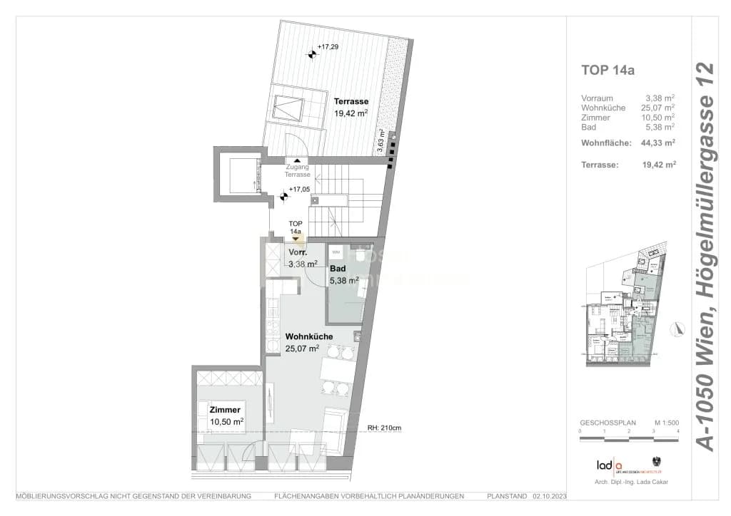 2-Zimmer-Wohnung kaufen in Wien – 44,33 m², € 369.000 – Bild 11 von 11