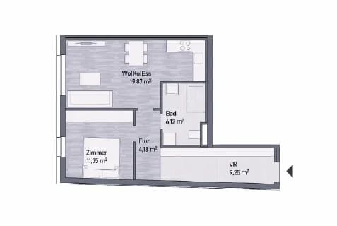 2-Zimmer-Wohnung kaufen in Graz – 50,47 m², € 216.128