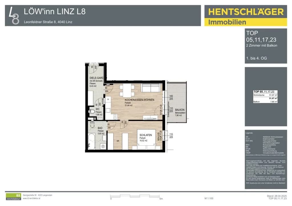 2-Zimmer-Wohnung kaufen in Linz – 51,67 m², € 289.000 – Bild 6 von 6