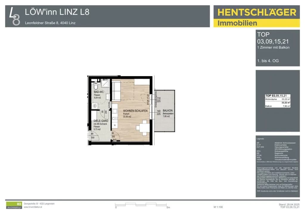 1-Zimmer-Wohnung kaufen in Linz – 33,32 m², € 229.000 – Bild 6 von 6