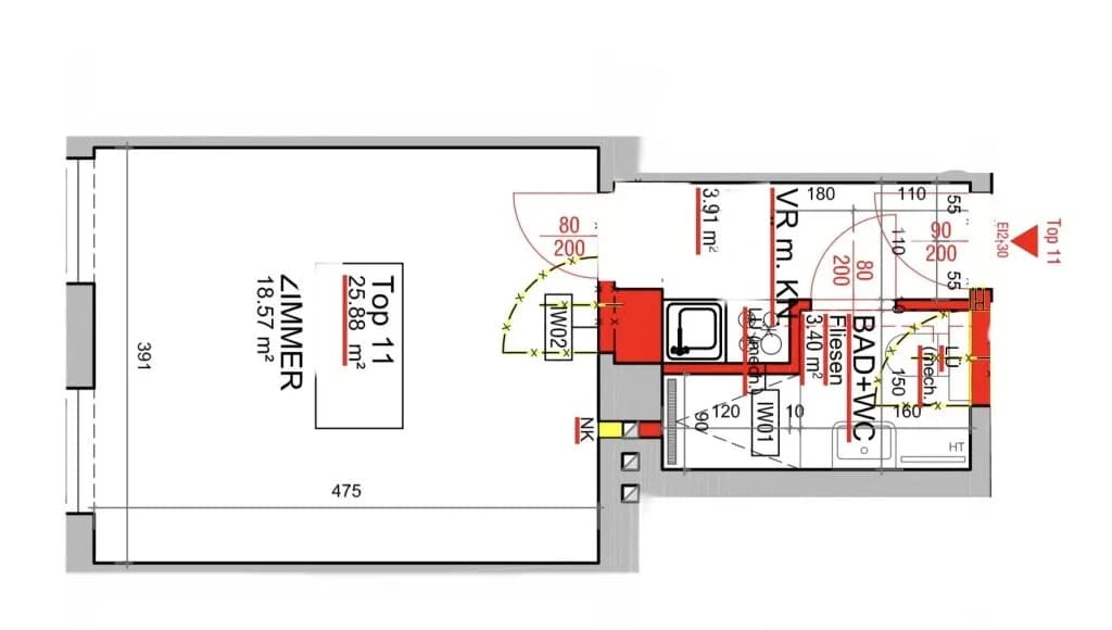 1-Zimmer-Wohnung kaufen in Wien – 26,4 m², € 149.000 – Bild 11 von 11