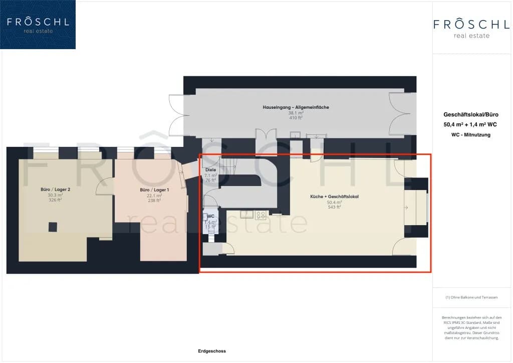 1-Zimmer-Gewerbeimmobilie mieten in Zwettl – 50 m², € 907 – Bild 12 von 16