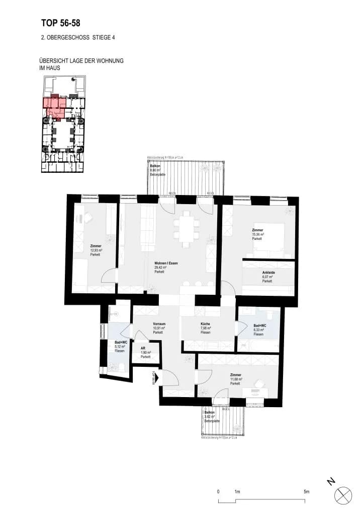 4-Zimmer-Wohnung kaufen in Wien – 107,9 m², € 899.000 – Bild 7 von 8