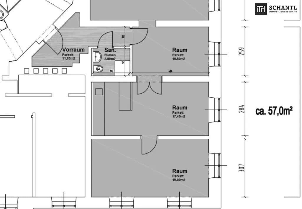 3-Zimmer-Gewerbeimmobilie mieten in Graz – 57 m², € 1.005 – Bild 8 von 10