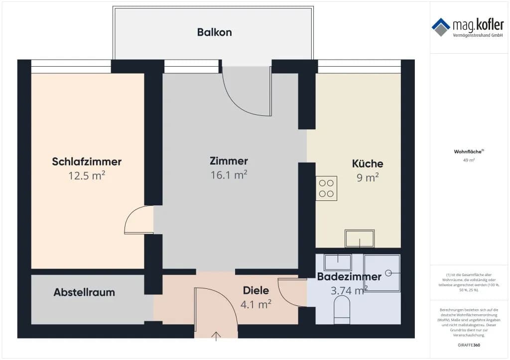 2-Zimmer-Wohnung kaufen in Feldkirch – 49 m², € 209.000 – Bild 13 von 14