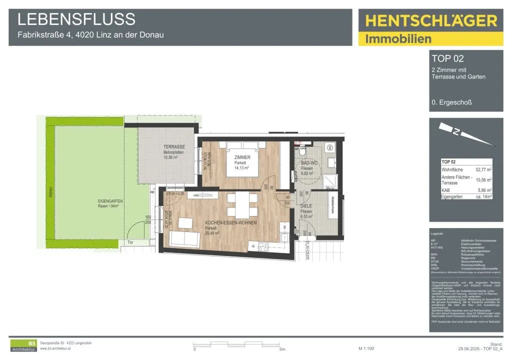 2-Zimmer-Wohnung kaufen in Linz – 52,77 m², € 379.000 – Bild 3 von 3