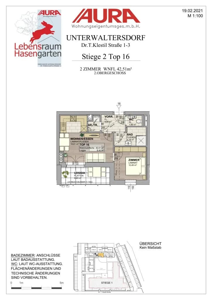 2-Zimmer-Wohnung mieten in Baden – 42,51 m², € 719 – Bild 16 von 19