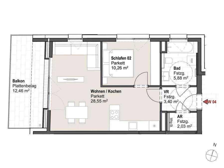 2-Zimmer-Wohnung kaufen in Sankt Johann im Pongau – 50,12 m², € 339.814 – Bild 2 von 6