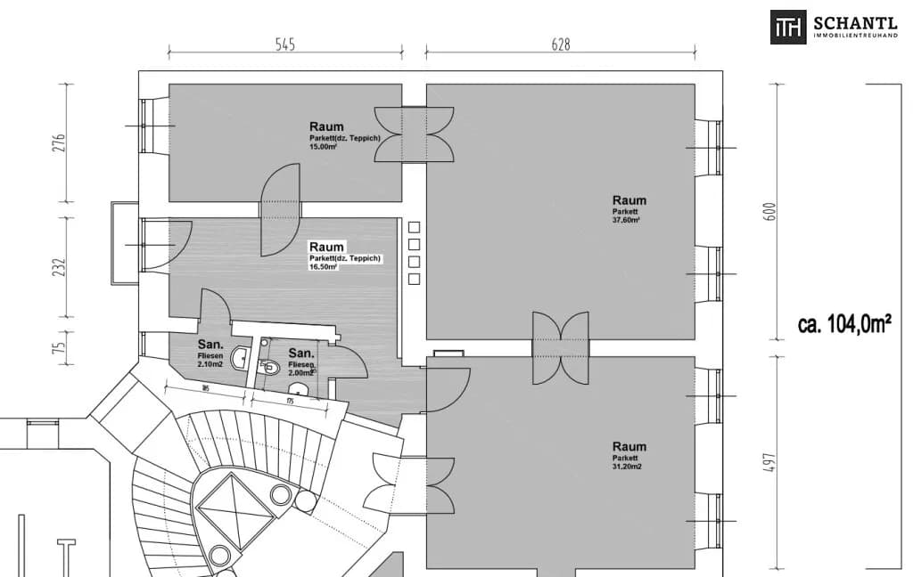 4-Zimmer-Gewerbeimmobilie mieten in Graz – 104 m², € 1.835 – Bild 9 von 11