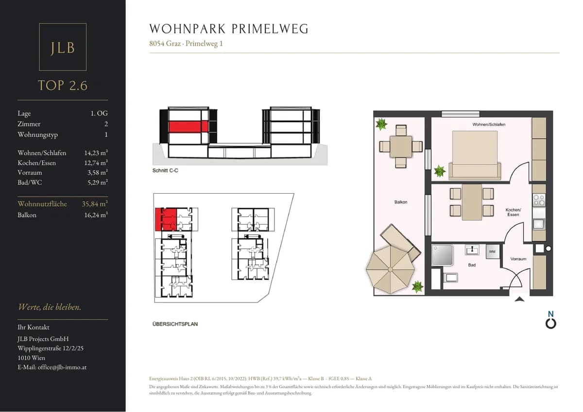 2-Zimmer-Wohnung kaufen in Graz – 35,95 m², € 143.000 – Bild 14 von 14