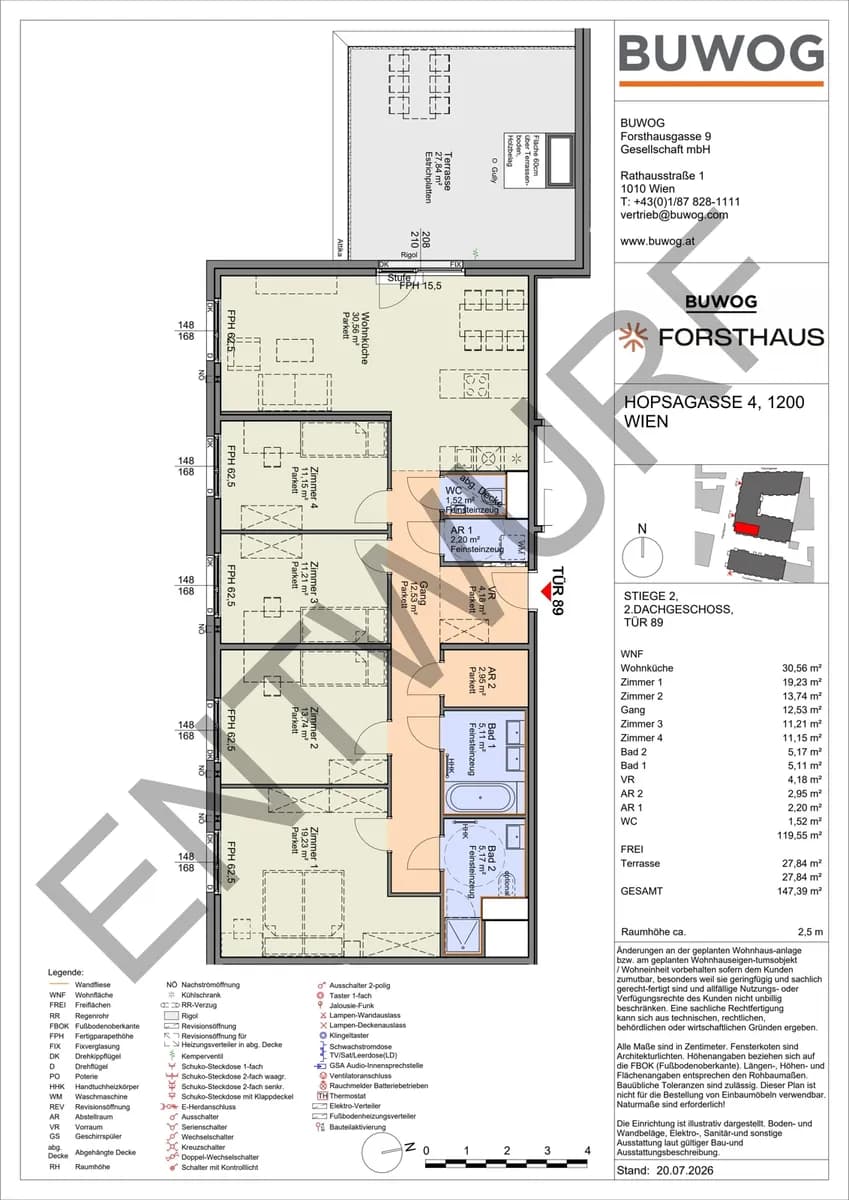 5-Zimmer-Wohnung kaufen in Wien – 119,55 m², € 813.000 – Bild 2 von 9