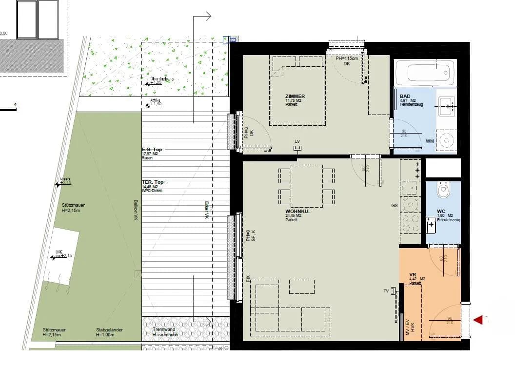 2-Zimmer-Wohnung kaufen in Wien – 48 m², € 352.800 – Bild 11 von 12