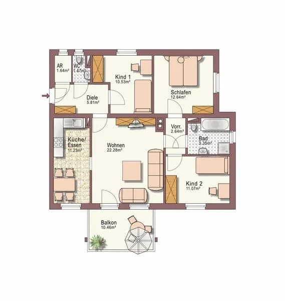 4-Zimmer-Wohnung mieten in Südoststeiermark – 84,28 m², € 1.043 – Bild 35 von 35