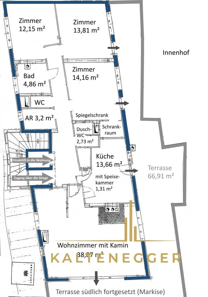 4-Zimmer-Wohnung mieten in Wien – 121,79 m², € 2.090 – Bild 23 von 24