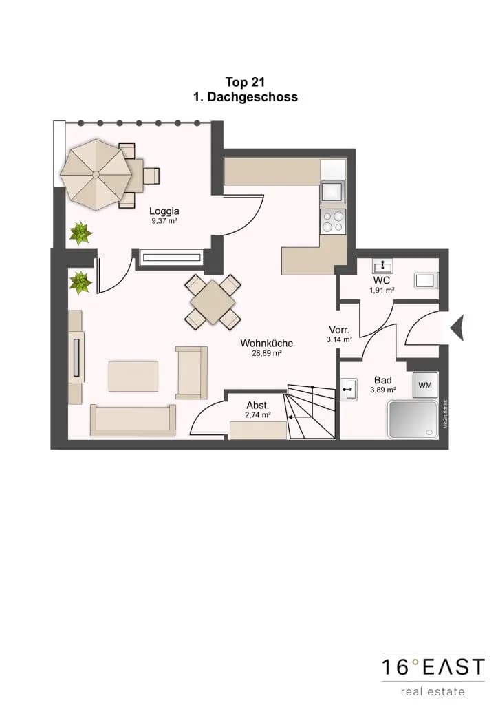 2-Zimmer-Wohnung kaufen in Wien – 58,72 m², € 449.000 – Bild 13 von 14