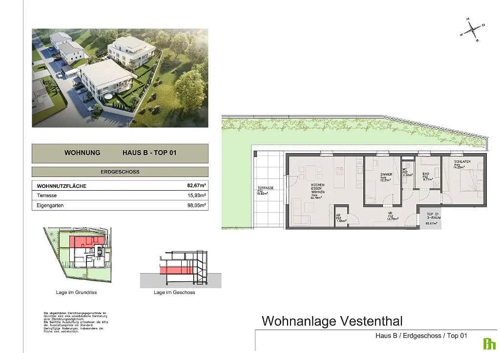 3-Zimmer-Wohnung kaufen in Amstetten – 81,79 m², € 392.000 – Bild 3 von 10