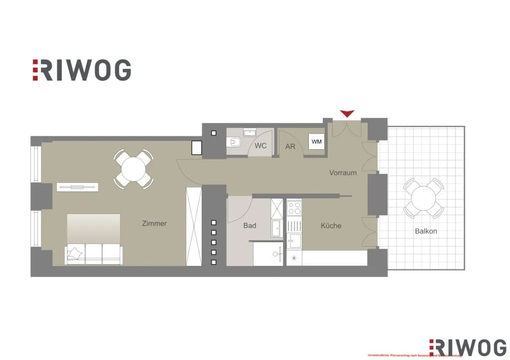 2-Zimmer-Gewerbeimmobilie kaufen in Wien – 42 m², € 179.000 – Bild 27 von 28