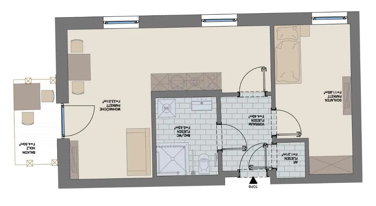 2-Zimmer-Wohnung mieten in Leibnitz – 46,71 m², € 540