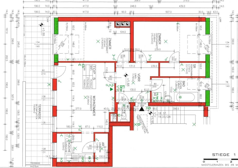 3-Zimmer-Wohnung mieten in Hollabrunn – 71,45 m², € 679 – Bild 2 von 2