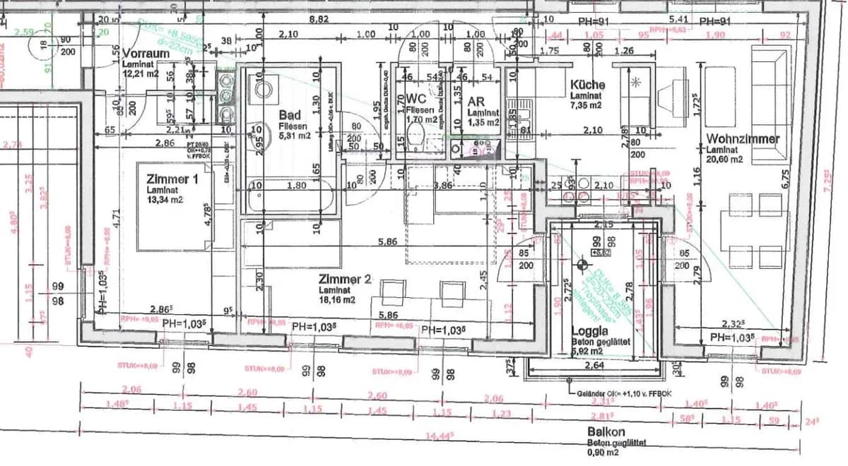 3-Zimmer-Wohnung mieten in Melk – 80,02 m², € 731 – Bild 2 von 2