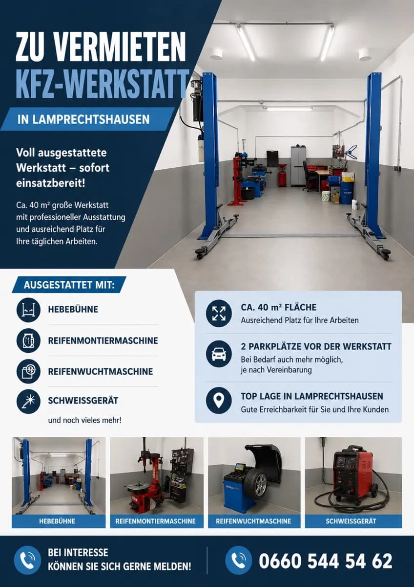 Gewerbeimmobilie mieten in Salzburg-Umgebung – 40 m², € 900