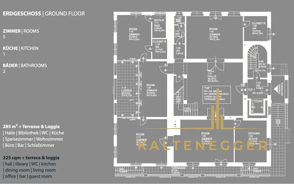 16-Zimmer-Wohnung mieten in Wien – 686 m² – Bild 13 von 15