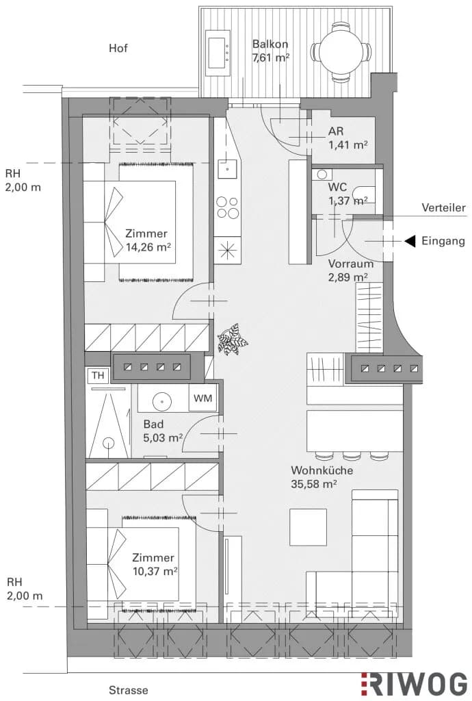 3-Zimmer-Wohnung kaufen in Wien – 70,91 m², € 465.000 – Bild 36 von 36