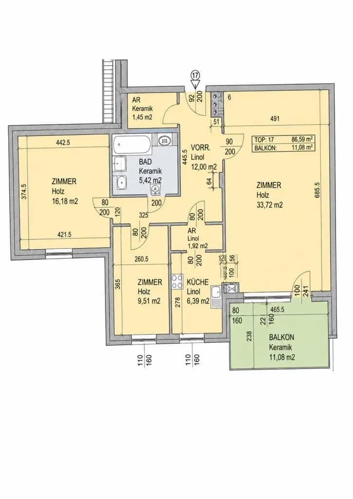 3-Zimmer-Wohnung mieten in Krems an der Donau – 86,59 m², € 1.290 – Bild 18 von 18