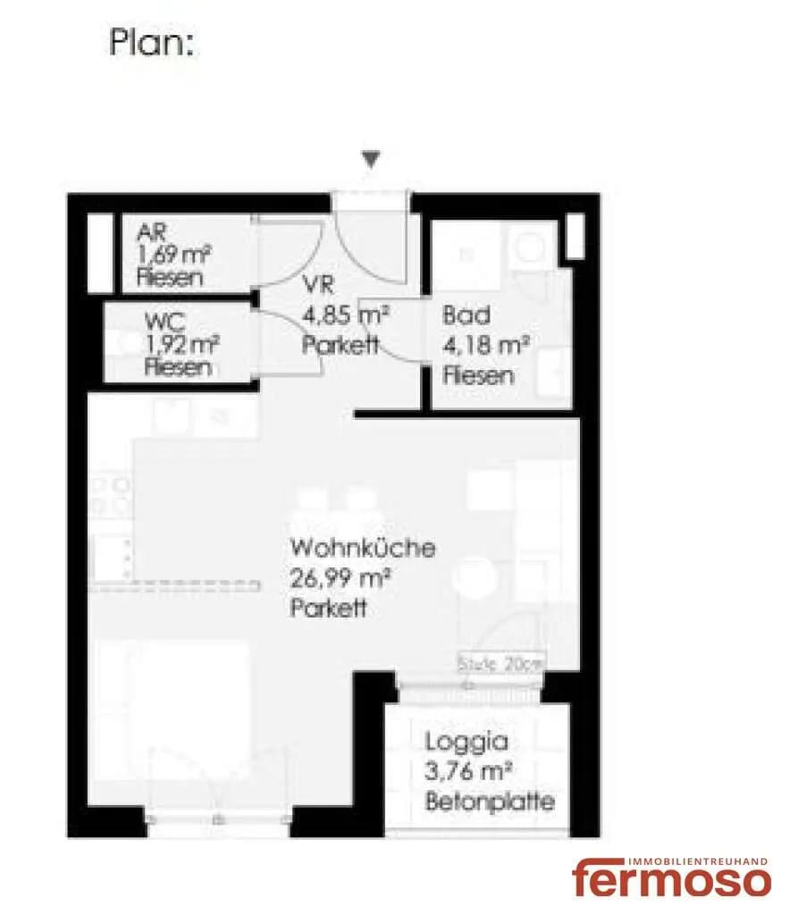 1-Zimmer-Wohnung mieten in Wien – 43 m², € 899 – Bild 11 von 11