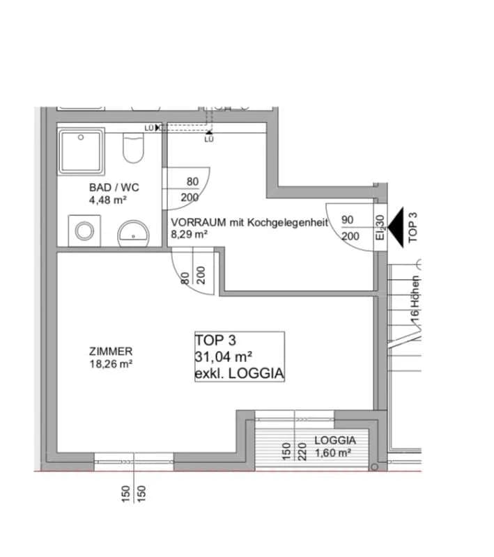 1-Zimmer-Wohnung mieten in Wien – 31 m², € 750 – Bild 9 von 9