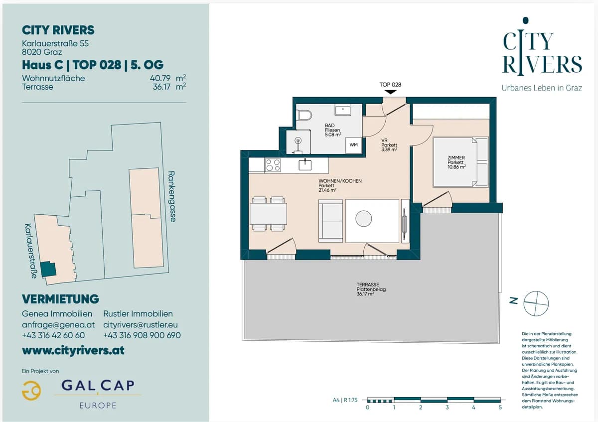Wohnung mieten in Graz – 41 m², € 778 – Bild 11 von 11