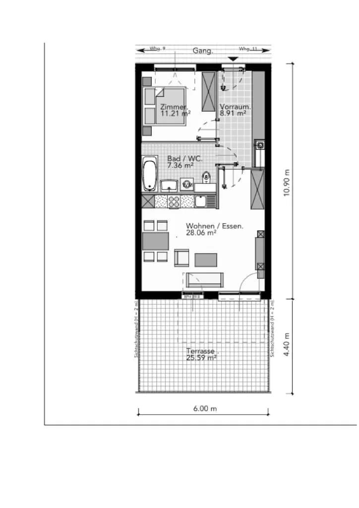 Wohnung mieten in Mödling – 55,54 m², € 1.101 – Bild 9 von 9