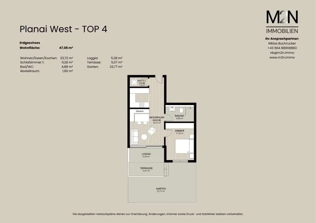2-Zimmer-Wohnung kaufen in Liezen – 47,06 m², € 623.759 – Bild 4 von 4