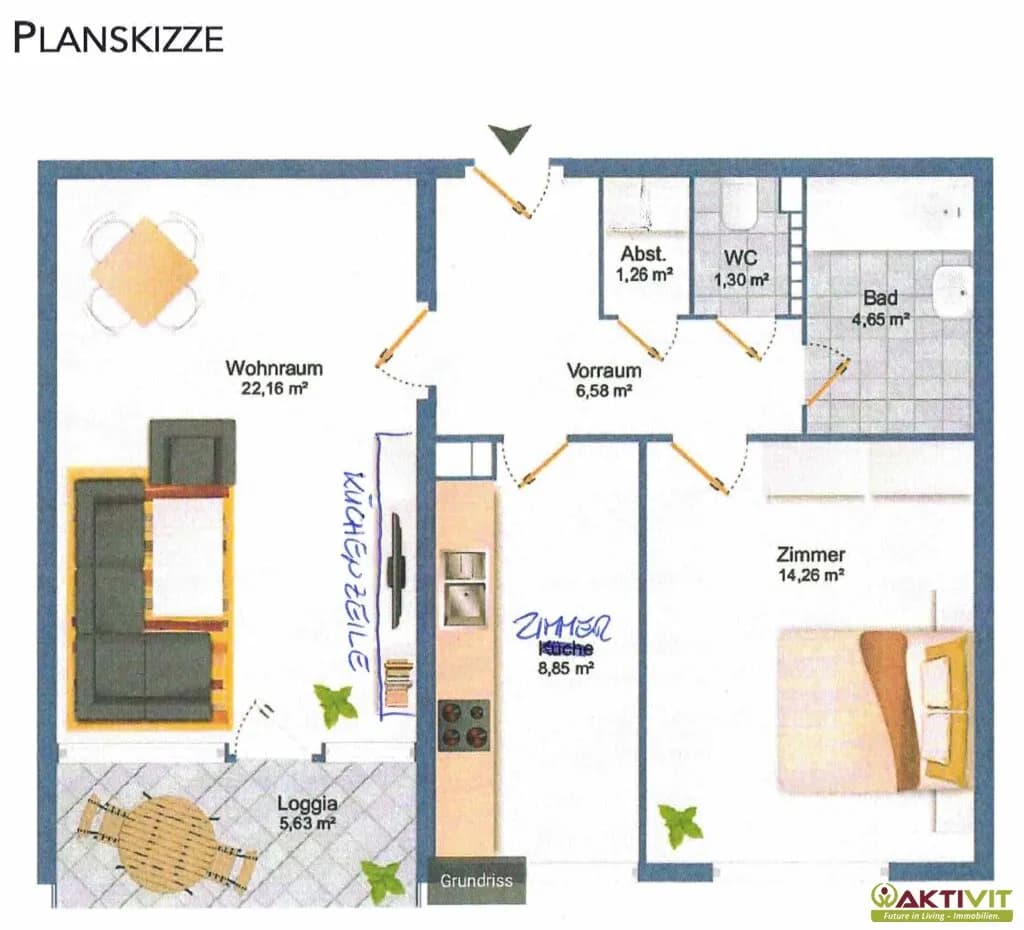 2-Zimmer-Wohnung kaufen in Graz-Umgebung – 59 m², € 163.000 – Bild 16 von 16