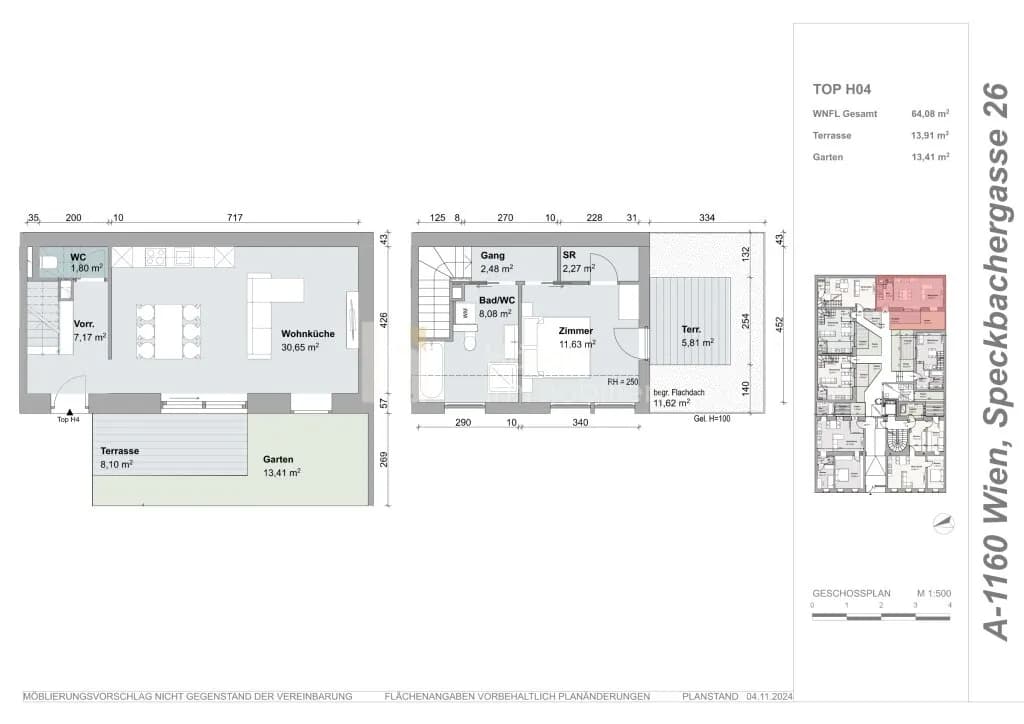 2-Zimmer-Haus kaufen in Wien – 64,08 m², € 469.000 – Bild 21 von 21